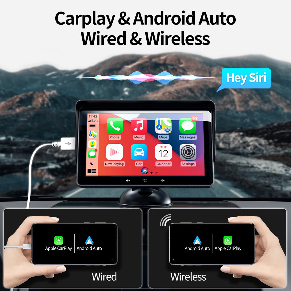 Wireless CarPlay Display Cigarette Lighter Interface Suction Cup Universal